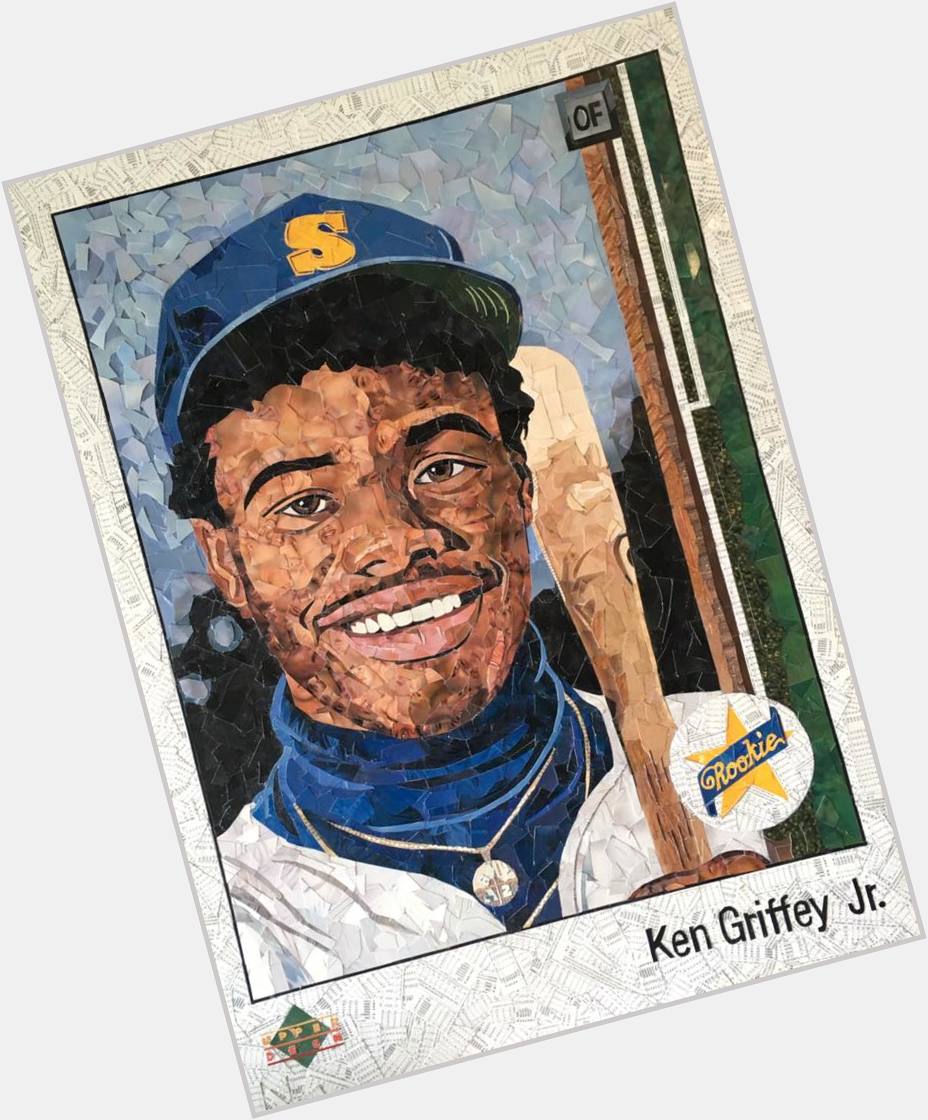 Happy Birthday, Kid!  Here is Ken Griffey Jr\s 1989 Upper Deck RC.....made from cut UD baseball commons. 