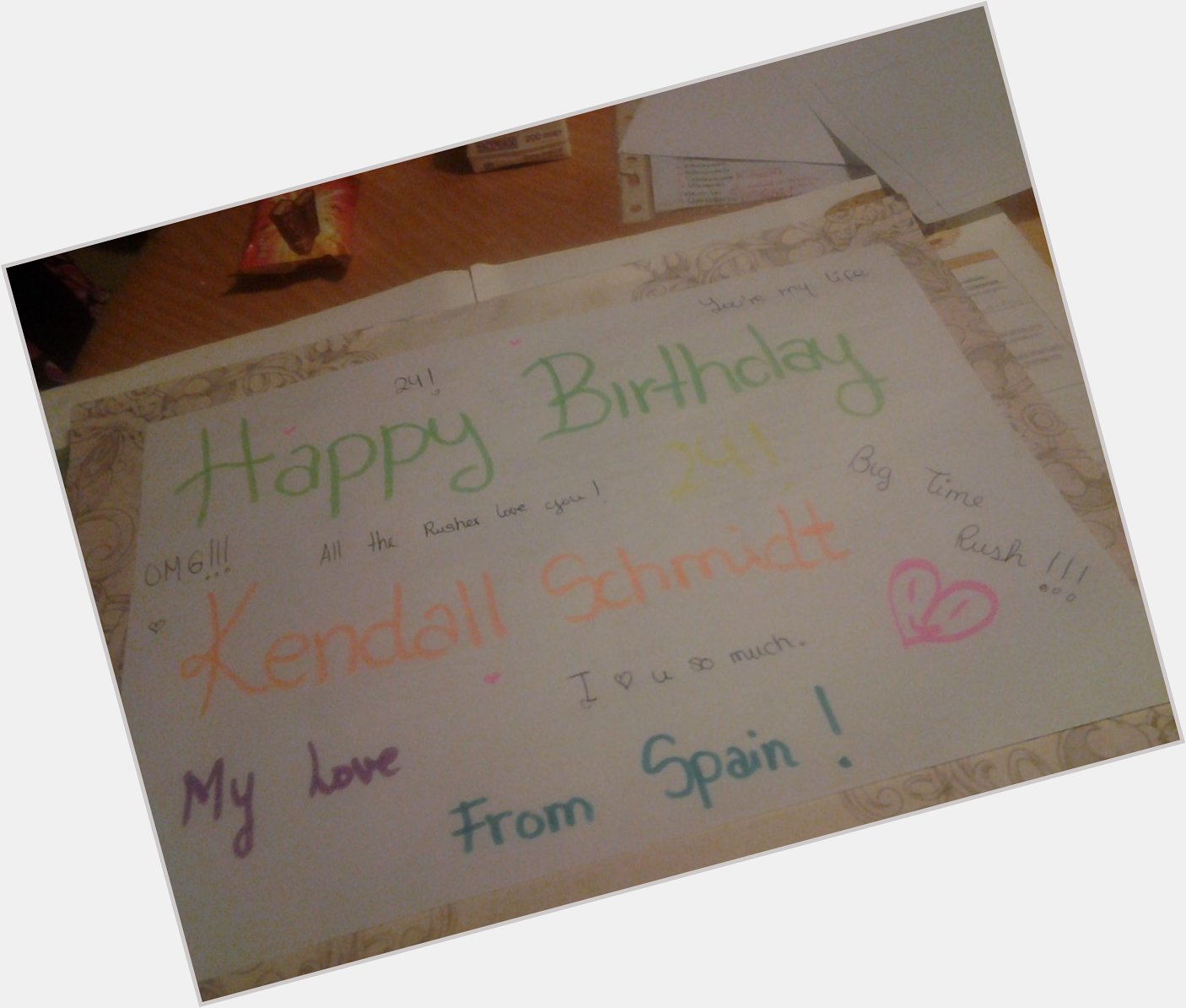  happy birthday Kendall Schmidt (  ³ )  from spain. U r my life. Loveeee you!!!! 24 (: 