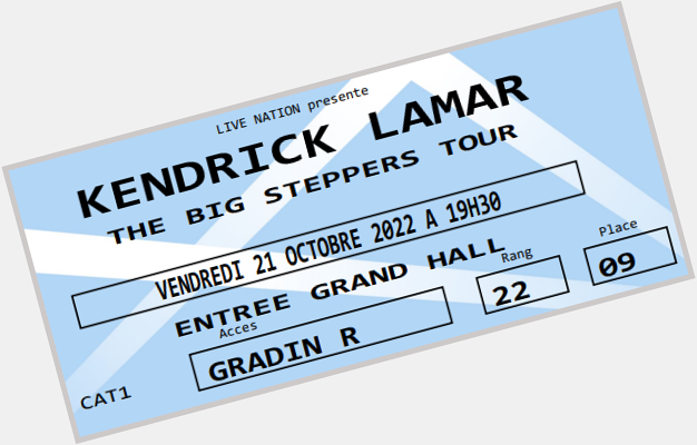 Kendrick Lamar, on my birthday, in Paris, as the first concert of my life. So happy 