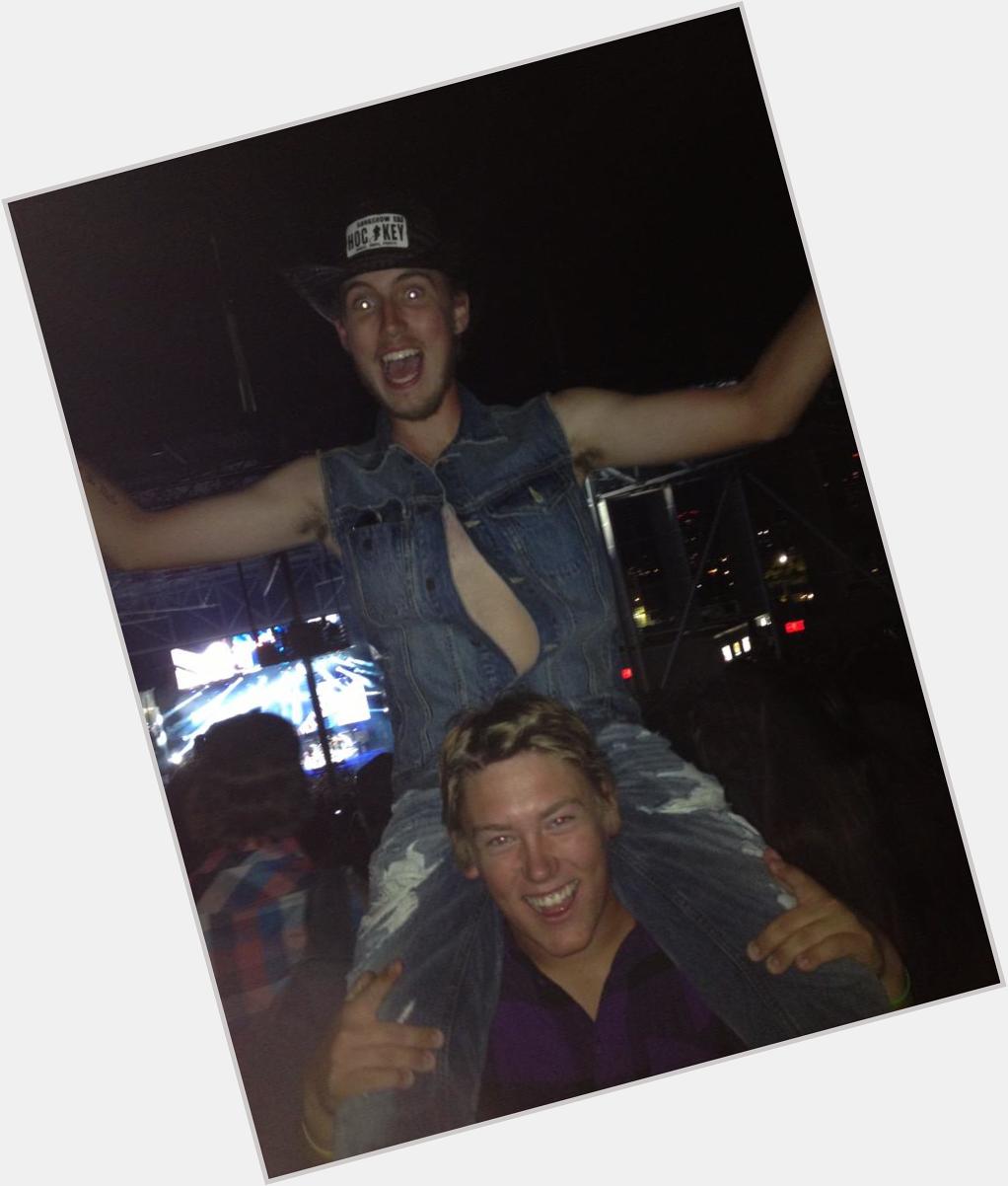 Happy birthday to the kid who pee\d his pants then hopped on my shoulders at kenny chesney! love ya bud! 