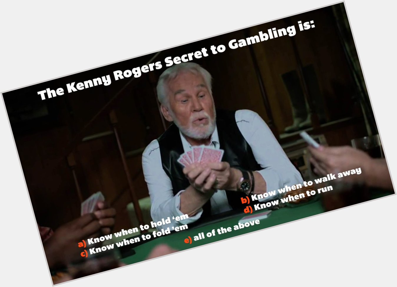 Happy 79th birthday to the greatest gambler we know, Kenny Rogers! 