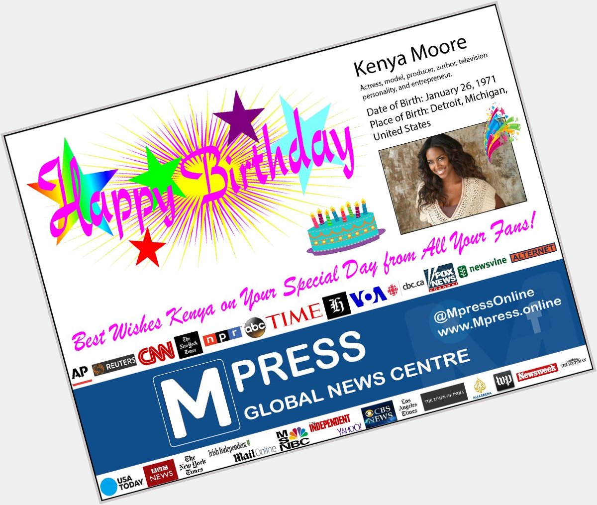 Happy Birthday Kenya Moore Mpress Global News Centre 