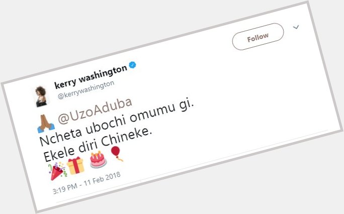 American Actress, Kerry Washington Wishes Actress Uzo Aduba Happy Birthday In Igbo  