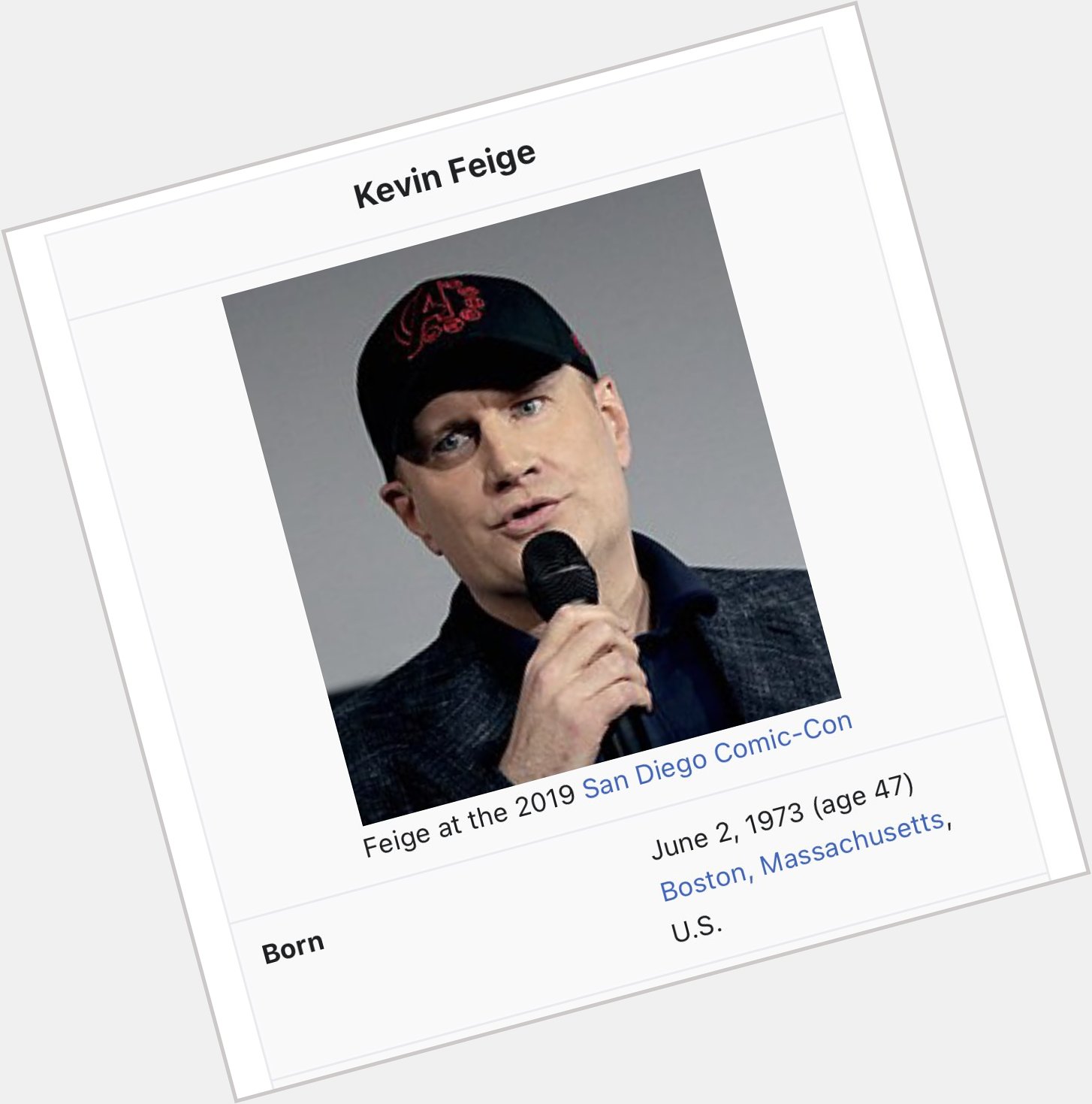 So cool I share a birthday with the absolute genius behind Kevin Feige. Happy birthday to us!  