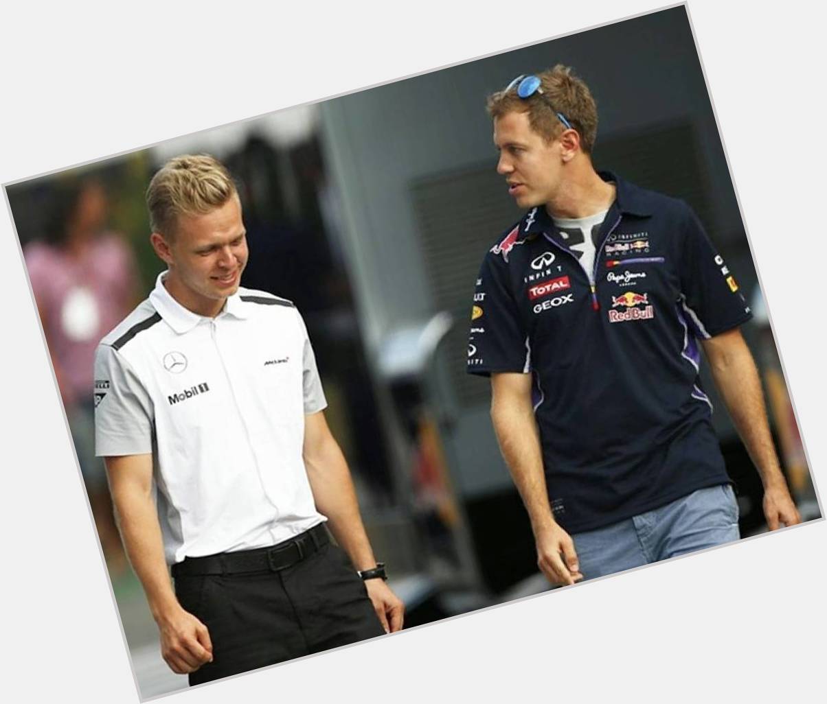 Happy Birthday to Kevin Magnussen, who turns 23 today!
__________

Pic: Kevin Magnussen and Sebastian Vettel, Hunga 