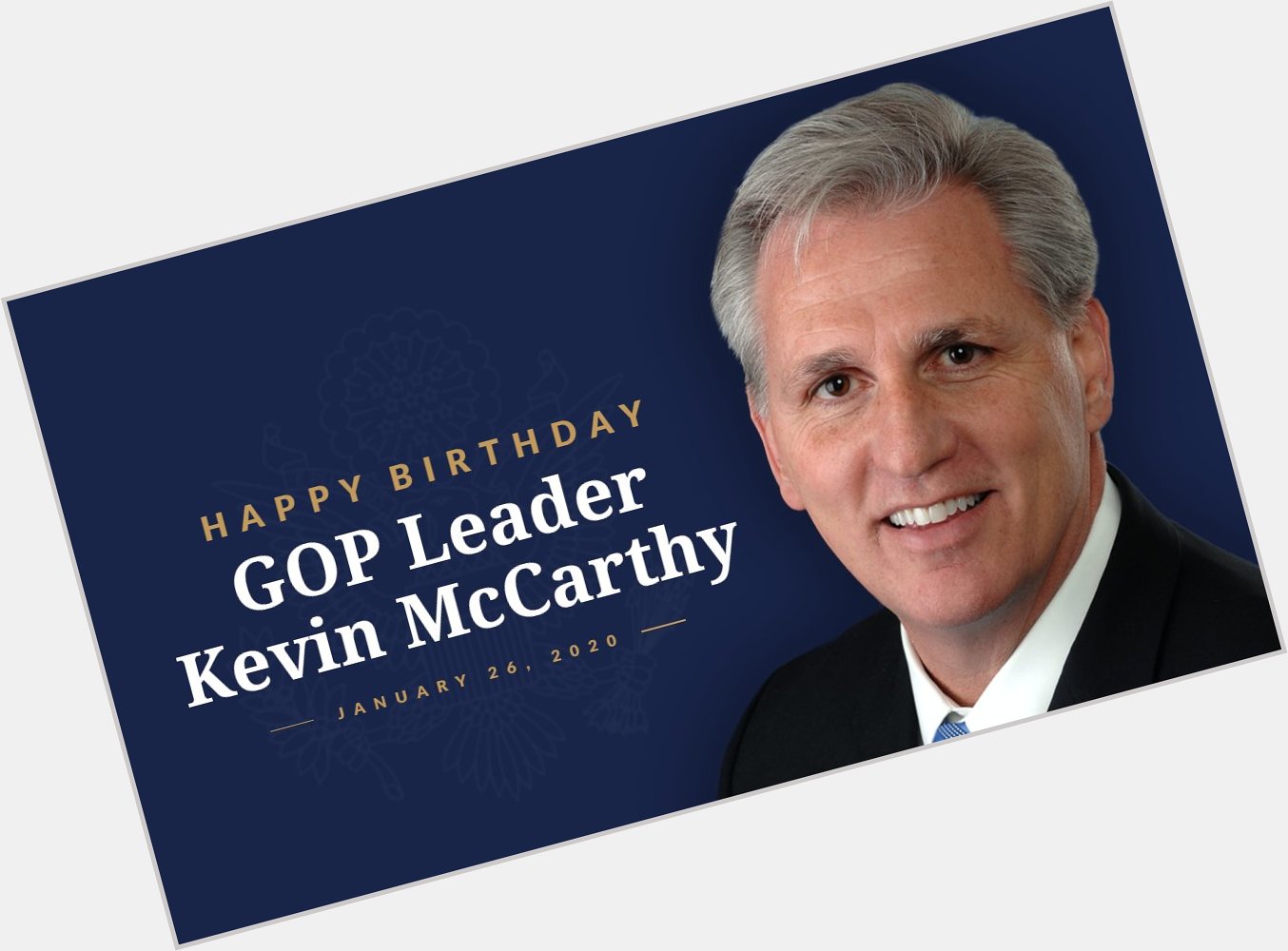 Happy Birthday to our Kevin McCarthy! 