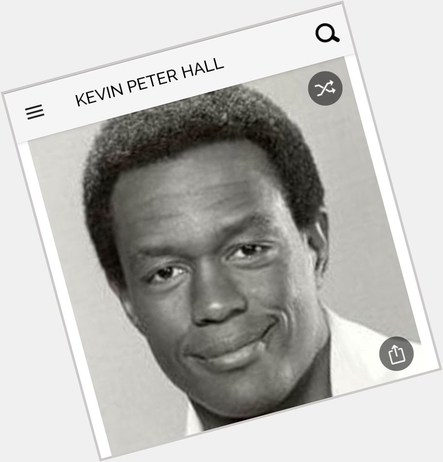 Happy birthday to this great 7\2\" actor. Happy birthday to Kevin Peter Hall 