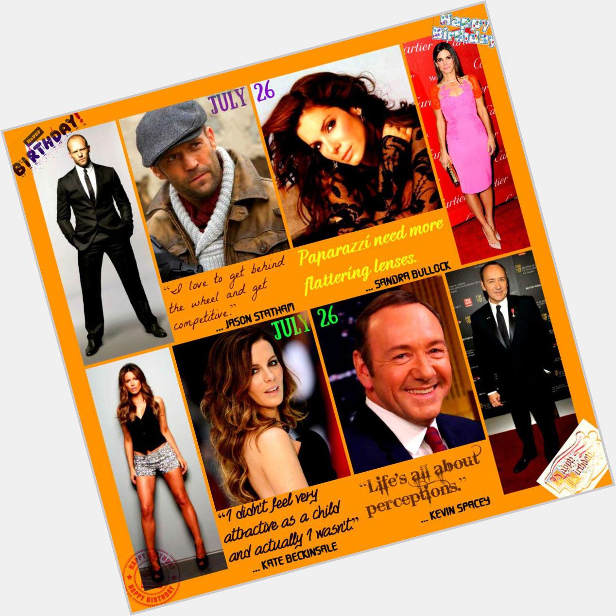 Happy Birthday Kevin Spacey, Sandra Bullock, Jason Statham & Kate Beckinsale - July 26 Events  