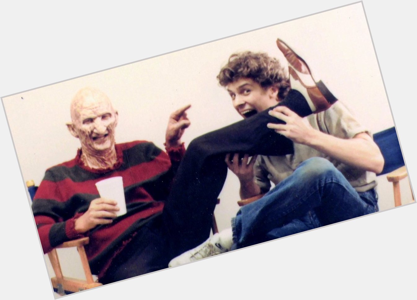 What is Freddy wishing to say?   Happy 56th Birthday to makeup effects maestro Kevin Yagher! 