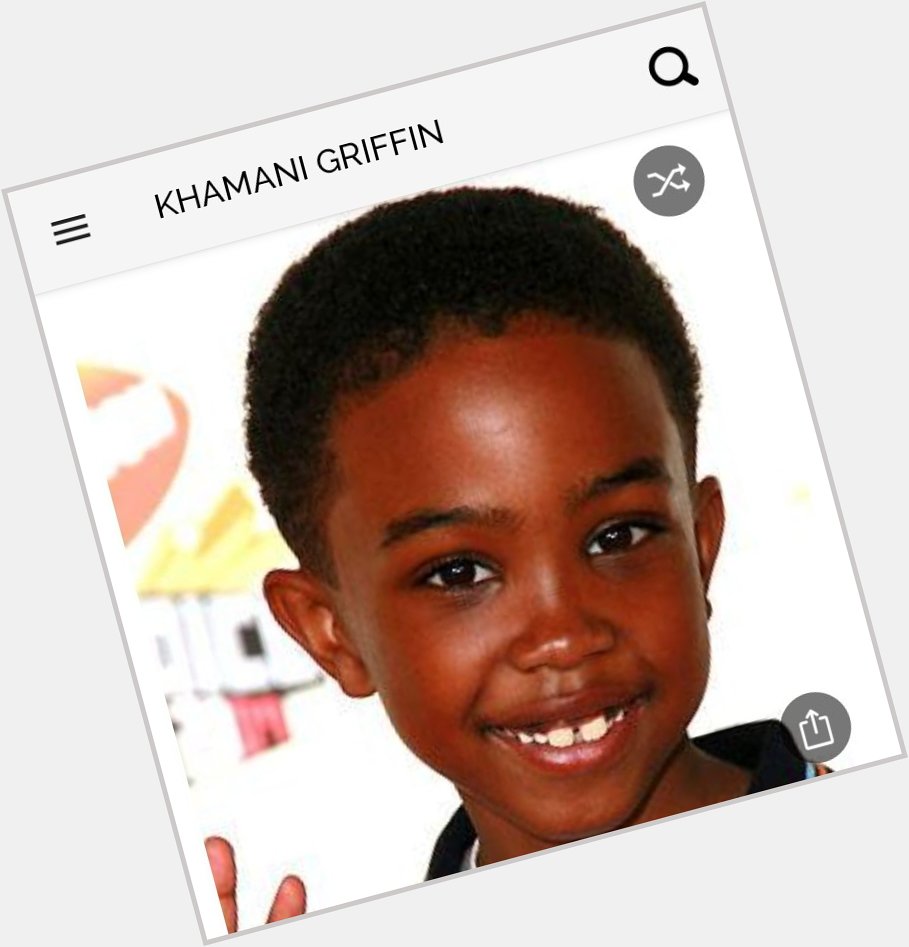Happy birthday to this great actor.  Happy birthday to Khamani Griffin 