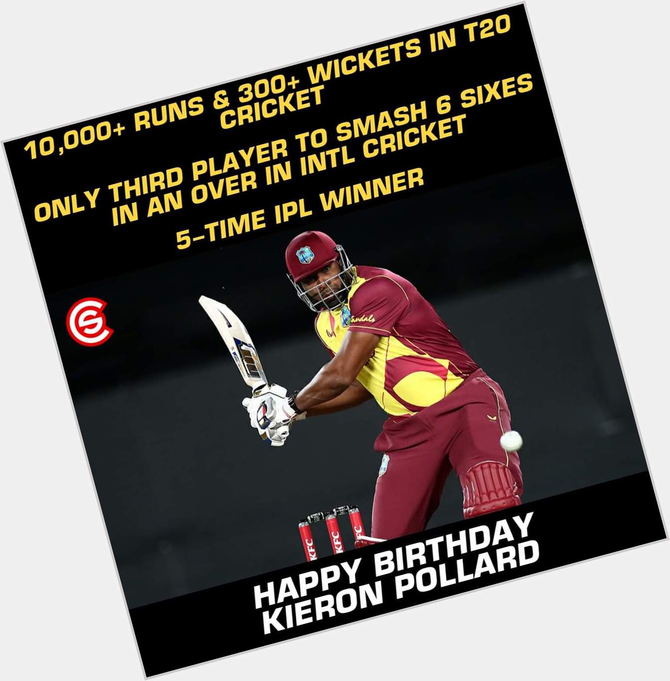 Happy Birthday to T20 Legend, Kieron Pollard!! 