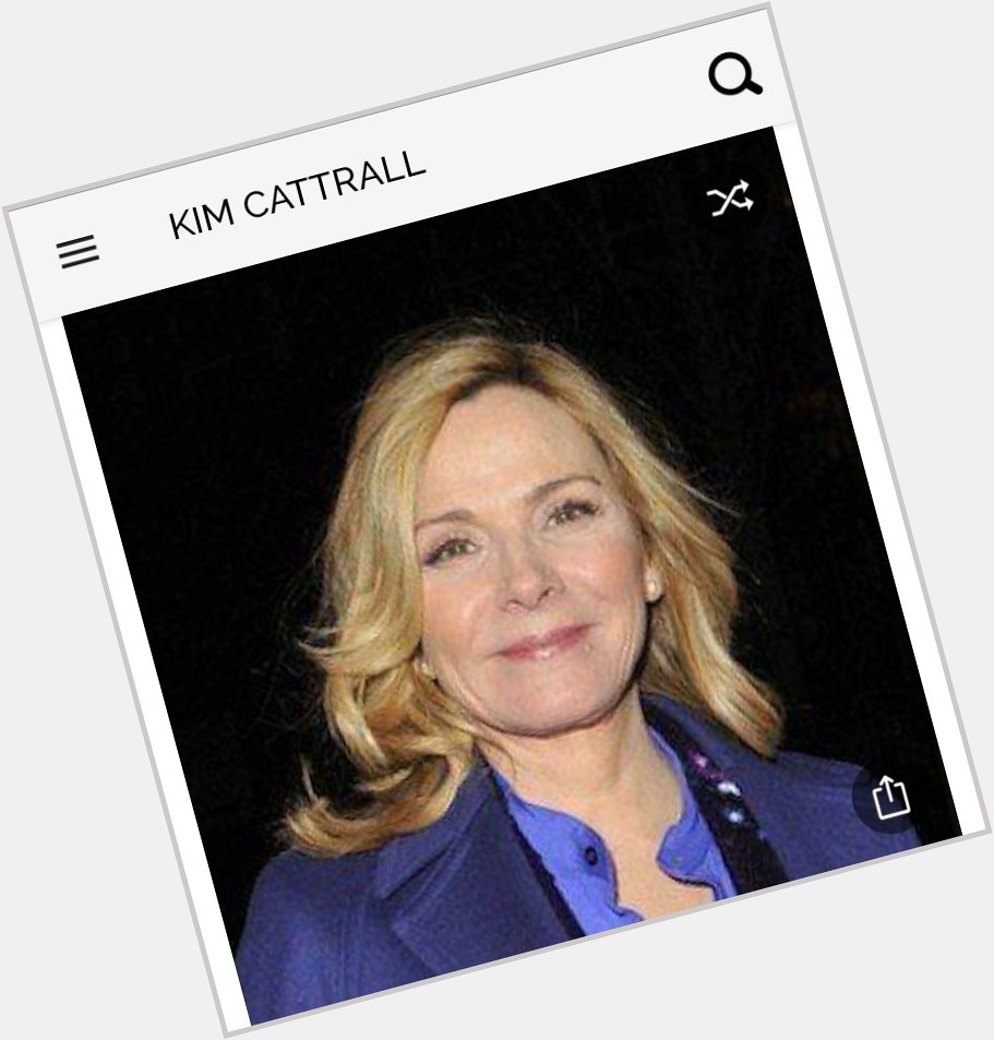 Happy birthday to this great actress.  Happy birthday to Kim Cattrall 