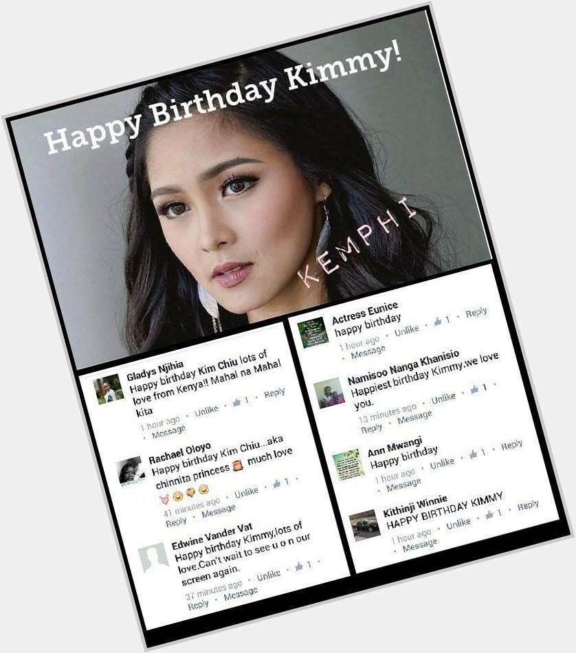 Happy Birthday Kim Chiu! Best of wishes from your Kenyan fans... ^_^ 