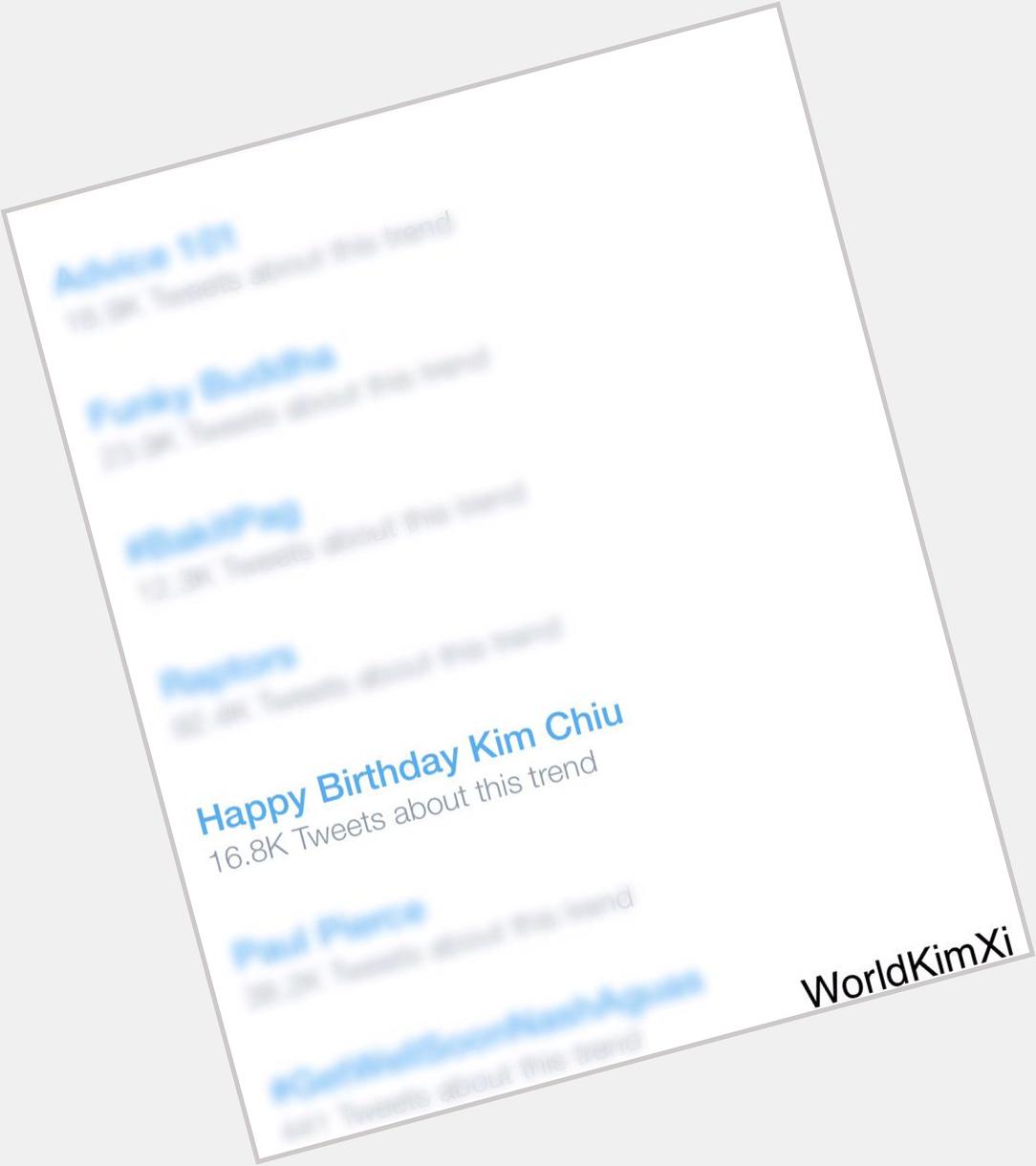 Trending!!                                           Happy Birthday Kim Chiu 