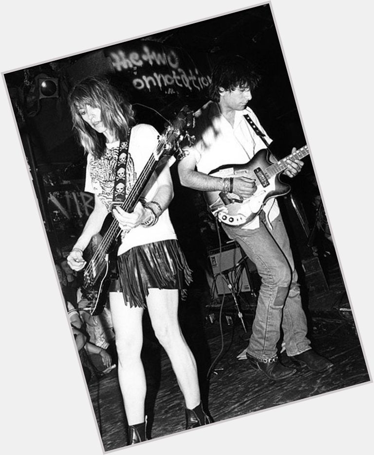 Happy birthday to Kim Gordon. Photo (with Lee Ranaldo) c.1986. 