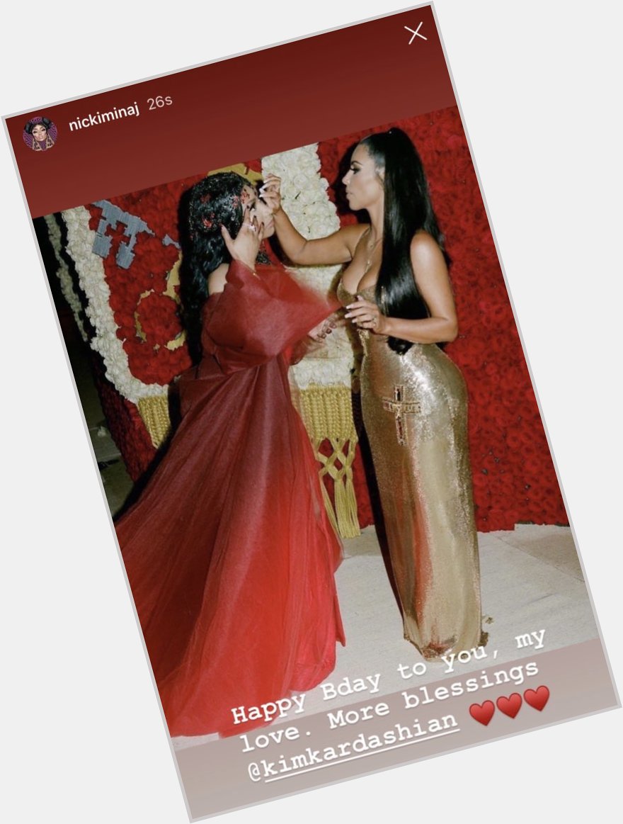 Nicki Minaj wishes Kim Kardashian a Happy Birthday via Instagram Story!    