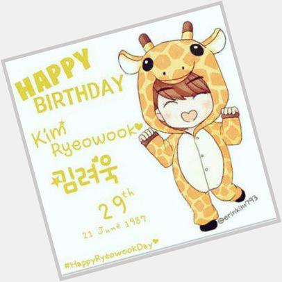  happy birthday oppa \"Kim Ryeowook\". .i wish all the best for your life. . Saranghe oppa 