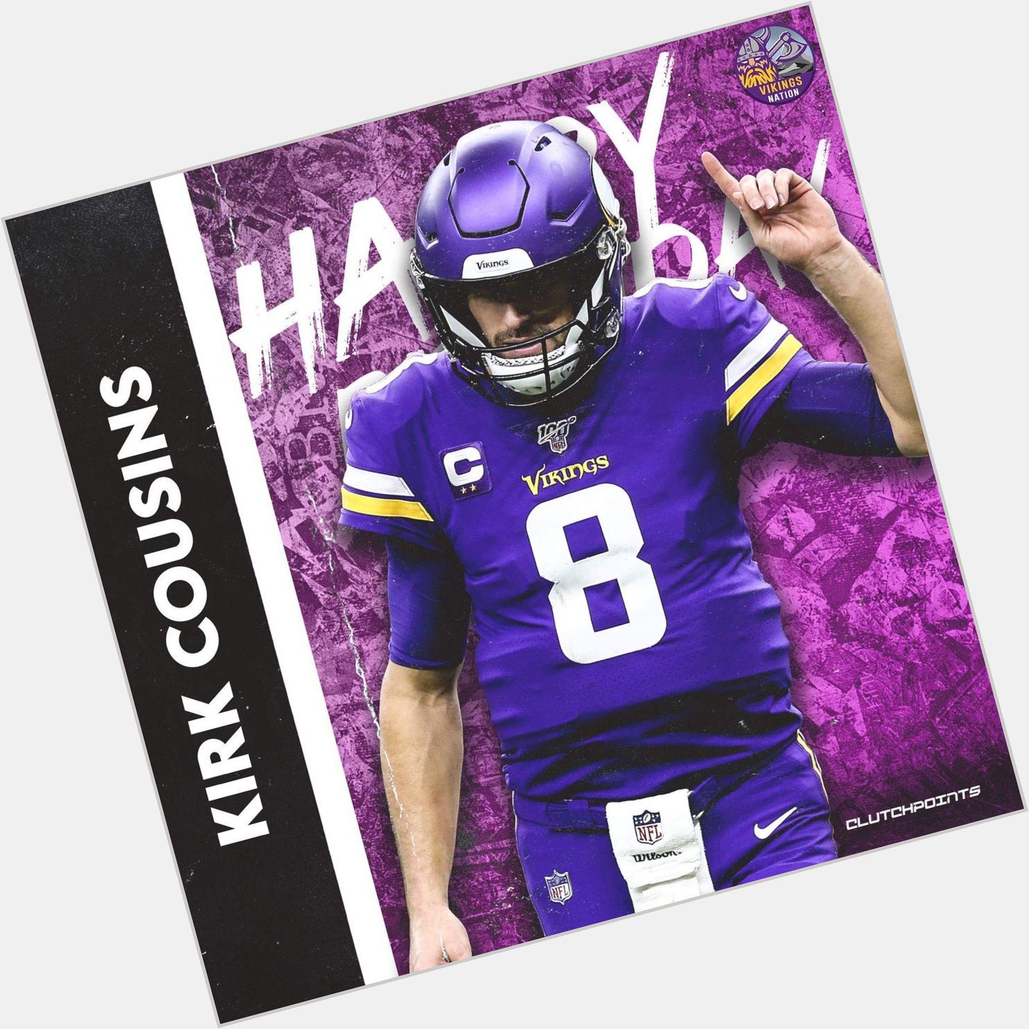 Join Vikings Nation in greeting 2x Pro Bowler Kirk Cousins a happy 33rd birthday!  