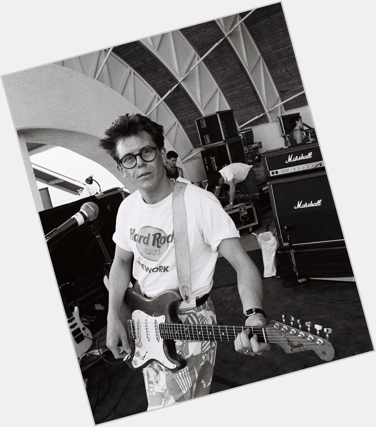 Happy birthday, Kirk   A rare photo of Kirk Pengilly from the \Kick\ tour. 