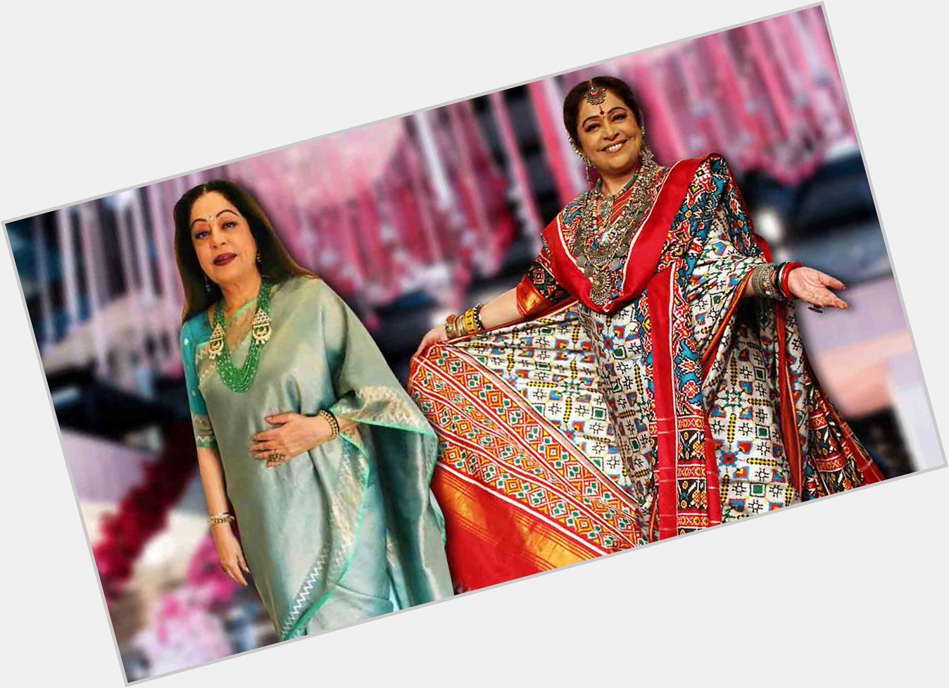 Happy Birthday Kirron Kher: The ultimate saree queen on Bollywood -   