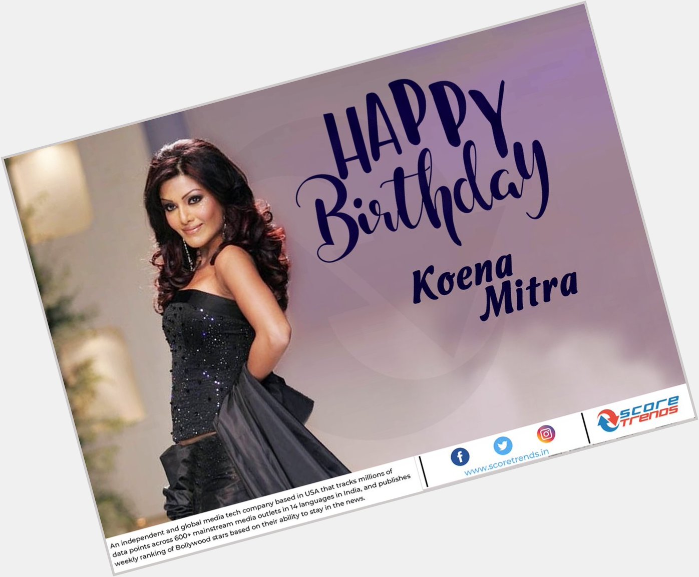 Score Trends wishes Koena Mitra a Happy Birthday!!     
