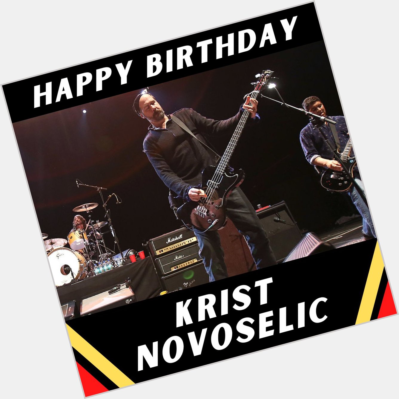 Wishing a happy birthday to co-founder Krist Novoselic  Mike Lawrie/Getty Images 