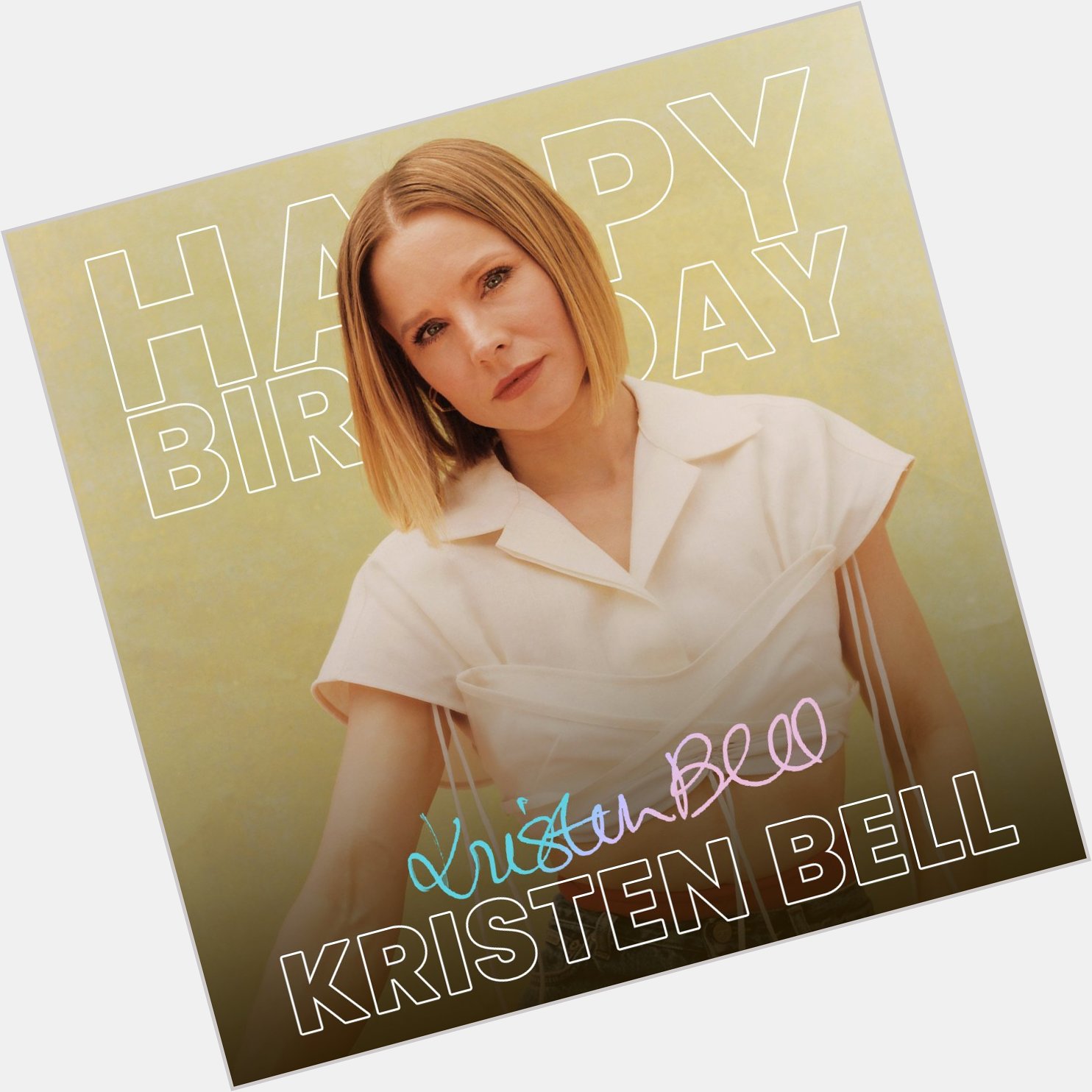 Do you wanna build a snowman?  Happy Birthday to our princess Anna, Kristen Bell! 