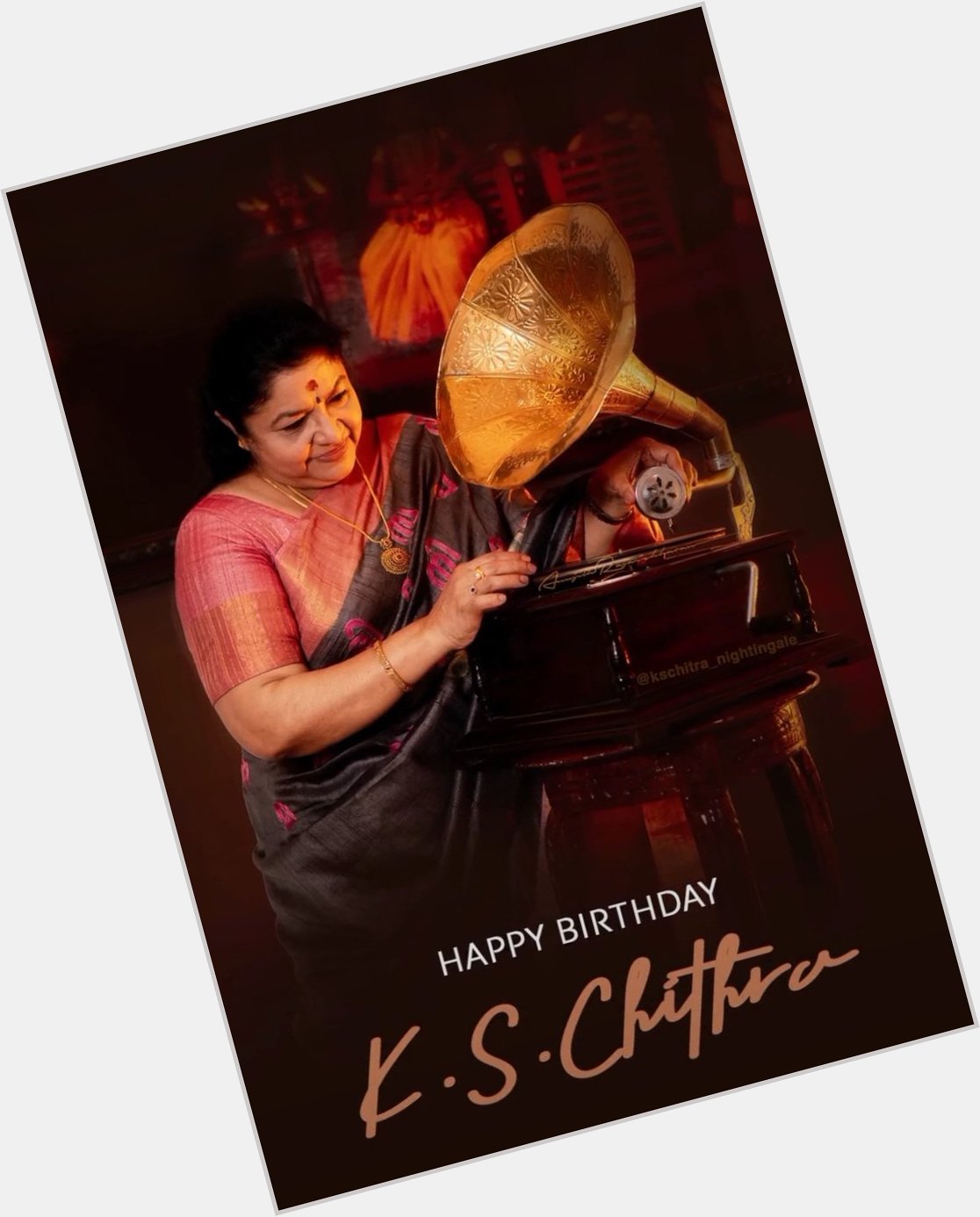 Nightingale of Indian cinema \
Padma bhushan  dr.KS.Chithra \ Happy birthday dear chechi  