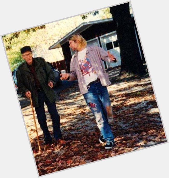2 idols, one pic. Kurt Cobain with William S Burroughs. Happy Birthday Kurt 