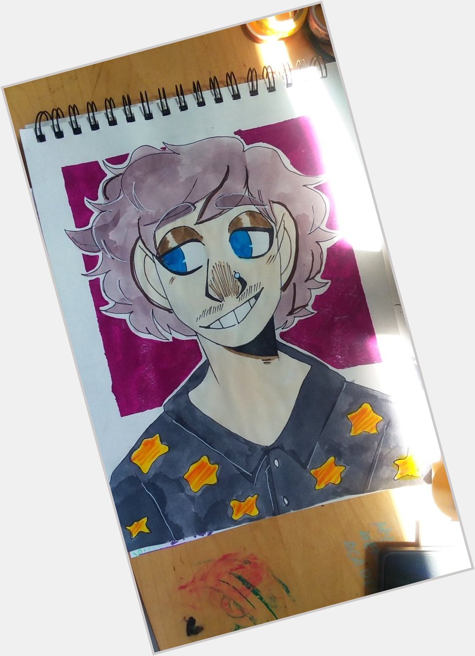 Quick drawing of Kurtis conner since it\s his bday today 

Happy birthday Kurtis >:] 