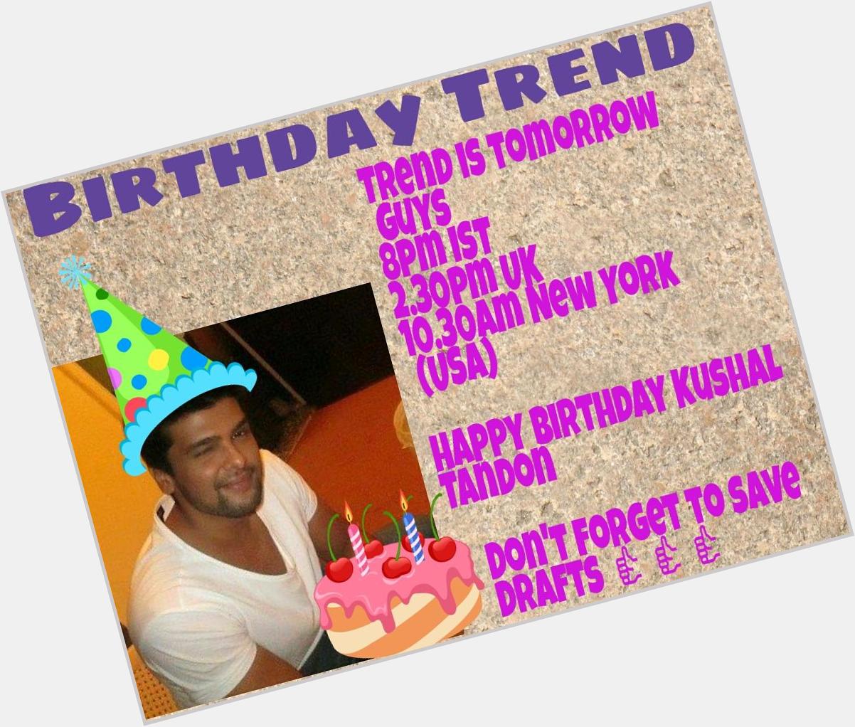Kushalians r u all ready for d trend?
Happy Birthday Kushal Tandon 