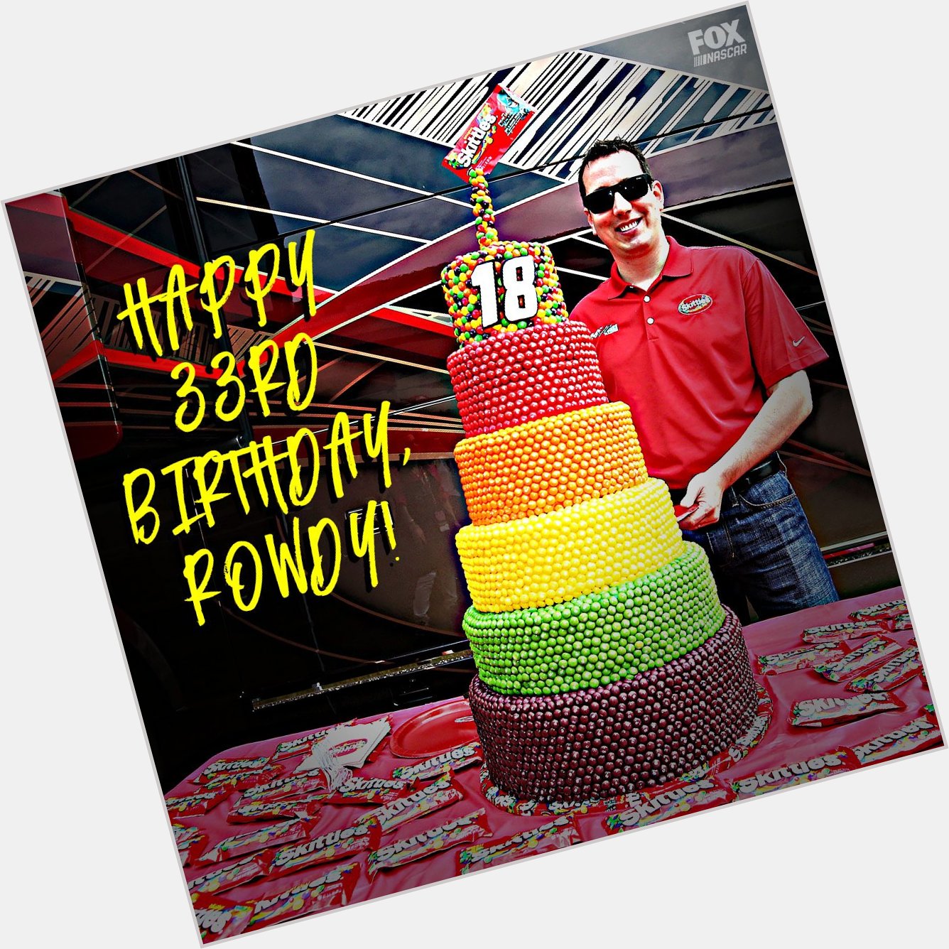 Happy Birthday, Kyle Busch. May your Skittles be plentiful. 
