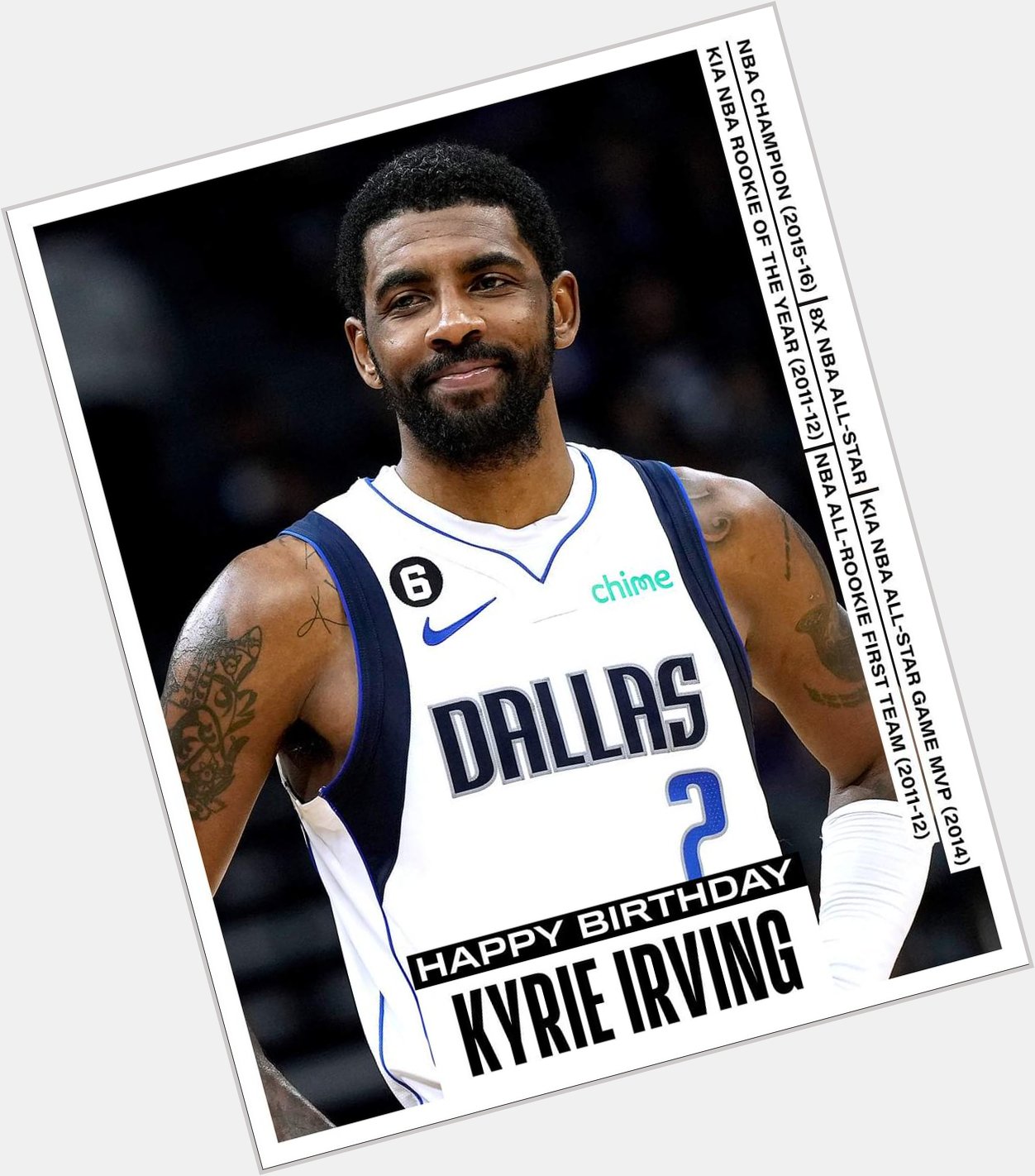 Join us in wishing Kyrie Irving of the Mavericks a HAPPY 31st BIRTHDAY!    