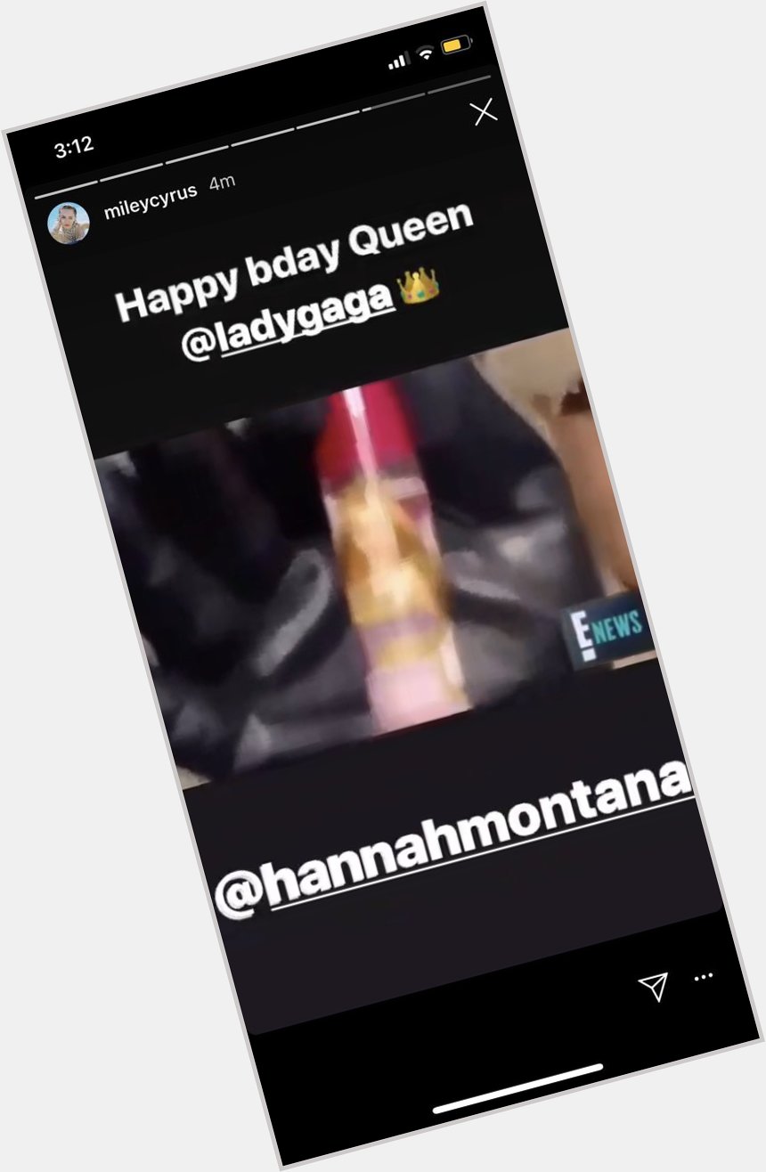 Miley Cyrus wishing Lady Gaga a happy birthday on Instagram! 
