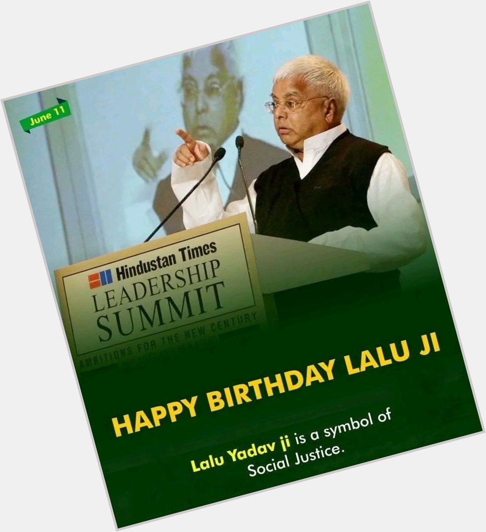 Happy Birthday Lalu Prasad Yadav ji. You are the voice of poor people. 