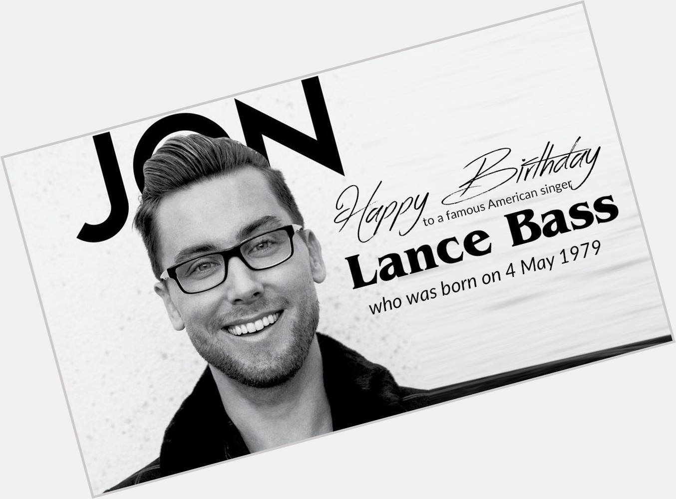 Happy Birthday to a famous American singer Lance Bass who was born on 4 May 1979. 