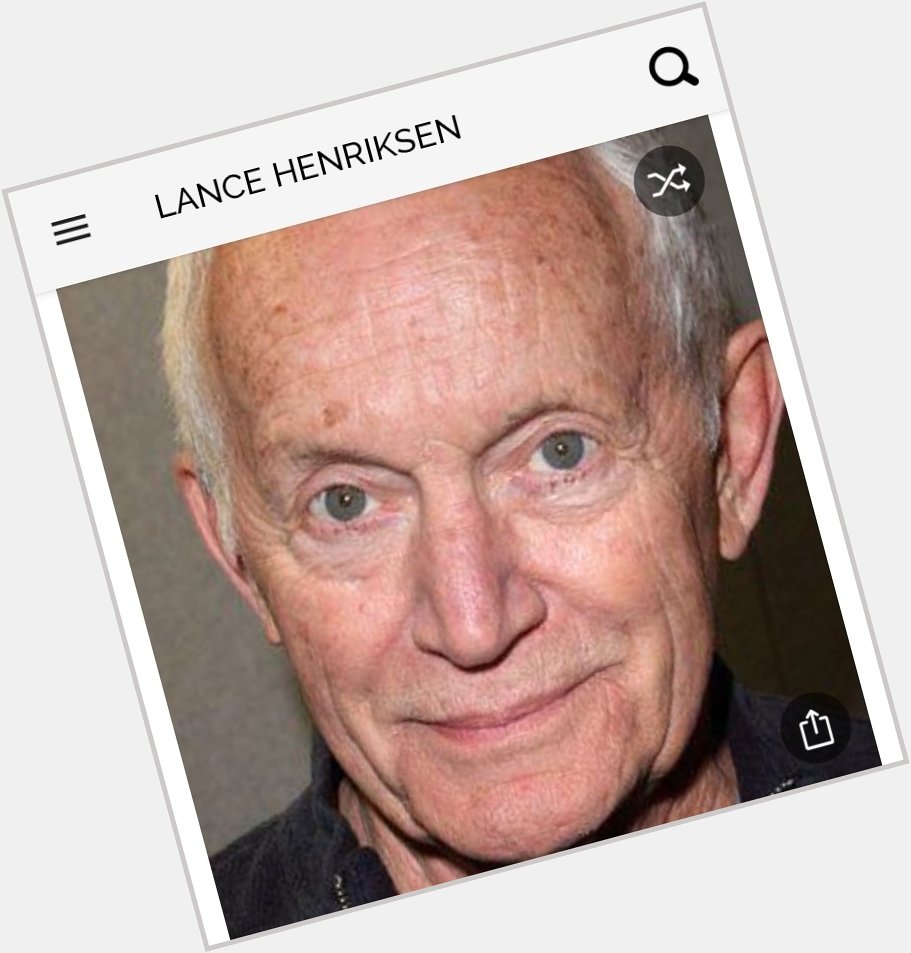 Happy birthday to this great actor. Happy birthday to Lance Henriksen 