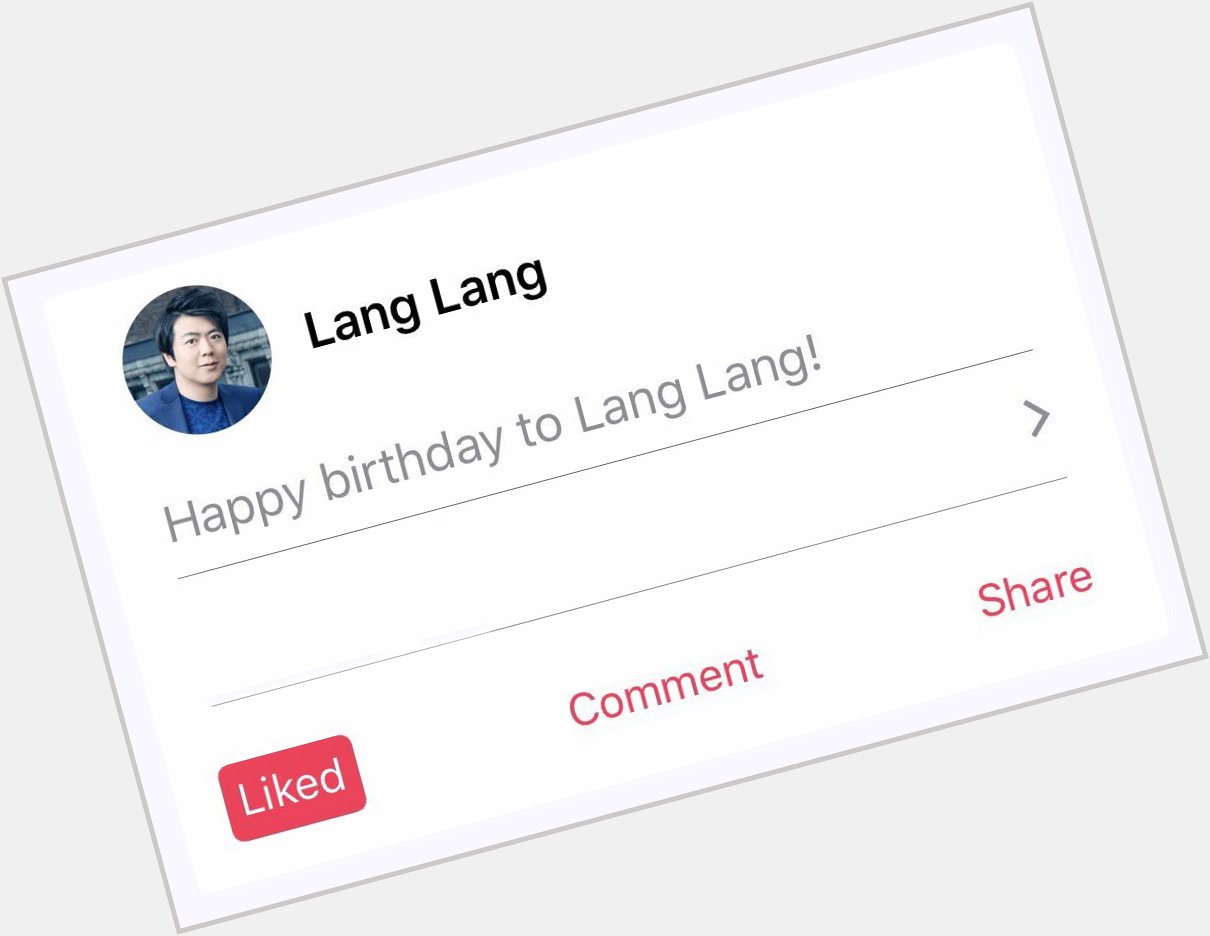 Happy bday Lang Lang!    