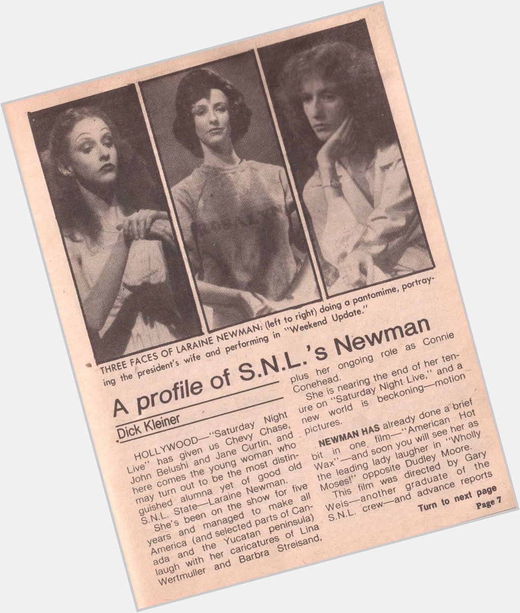 Happy Birthday to Laraine Newman, in 1952
Chicago Sun-Times TV Prevue.  June 1-7, 1980 