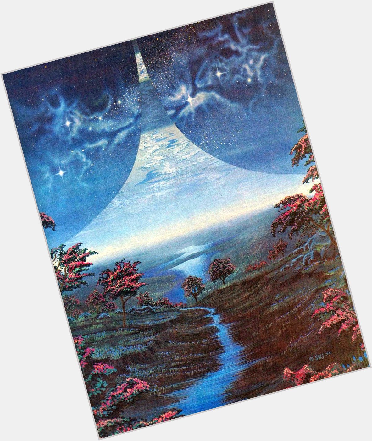 Happy birthday to \"Ringworld\" author Larry Niven, born on this day in 1938. (Art by Steven Vincent Johnson.) 