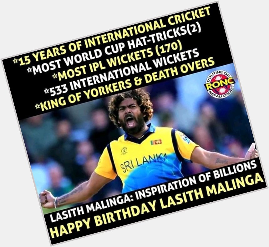 Happy Birthday Lasith Malinga 
