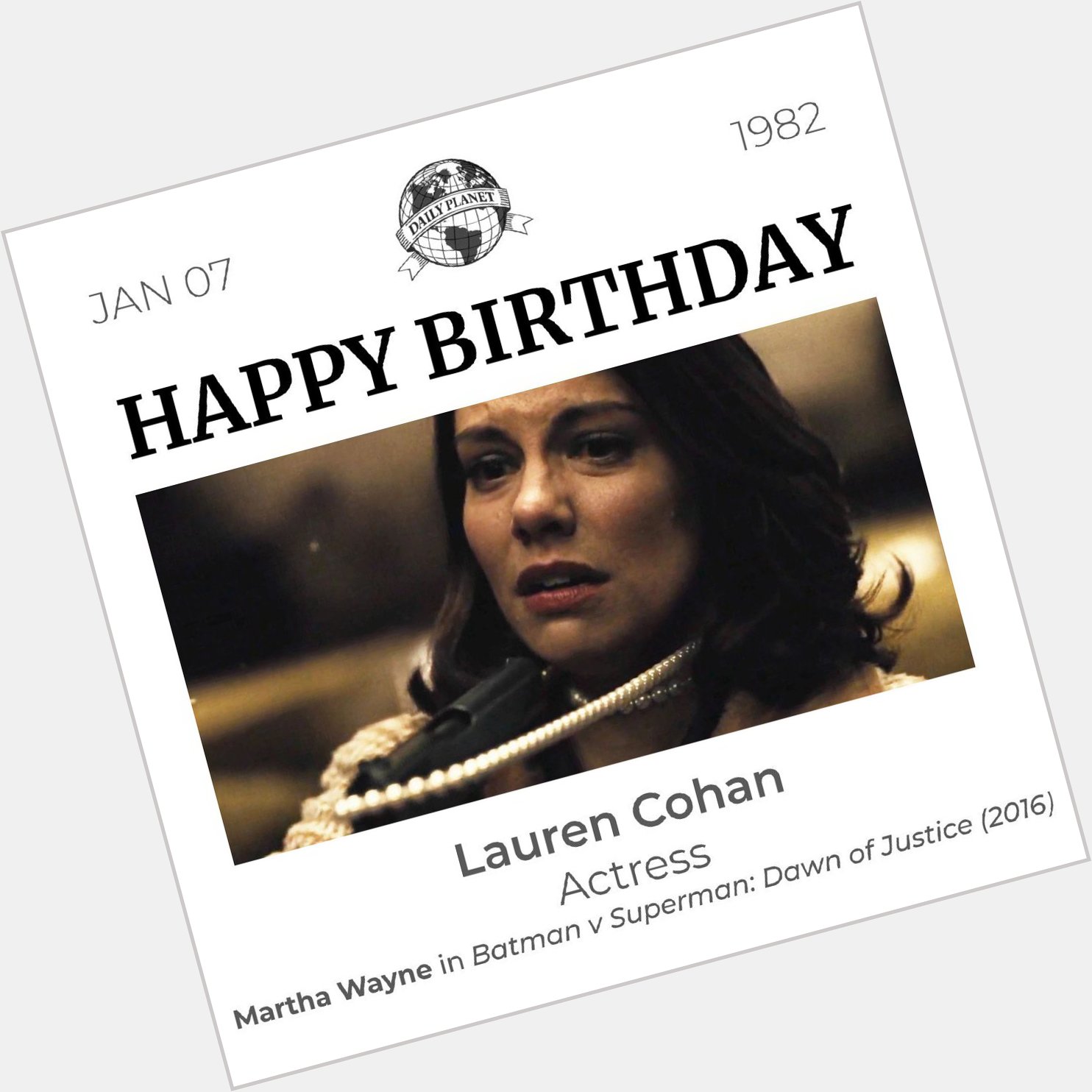 Happy birthday to Martha Wayne, Lauren Cohan!

 