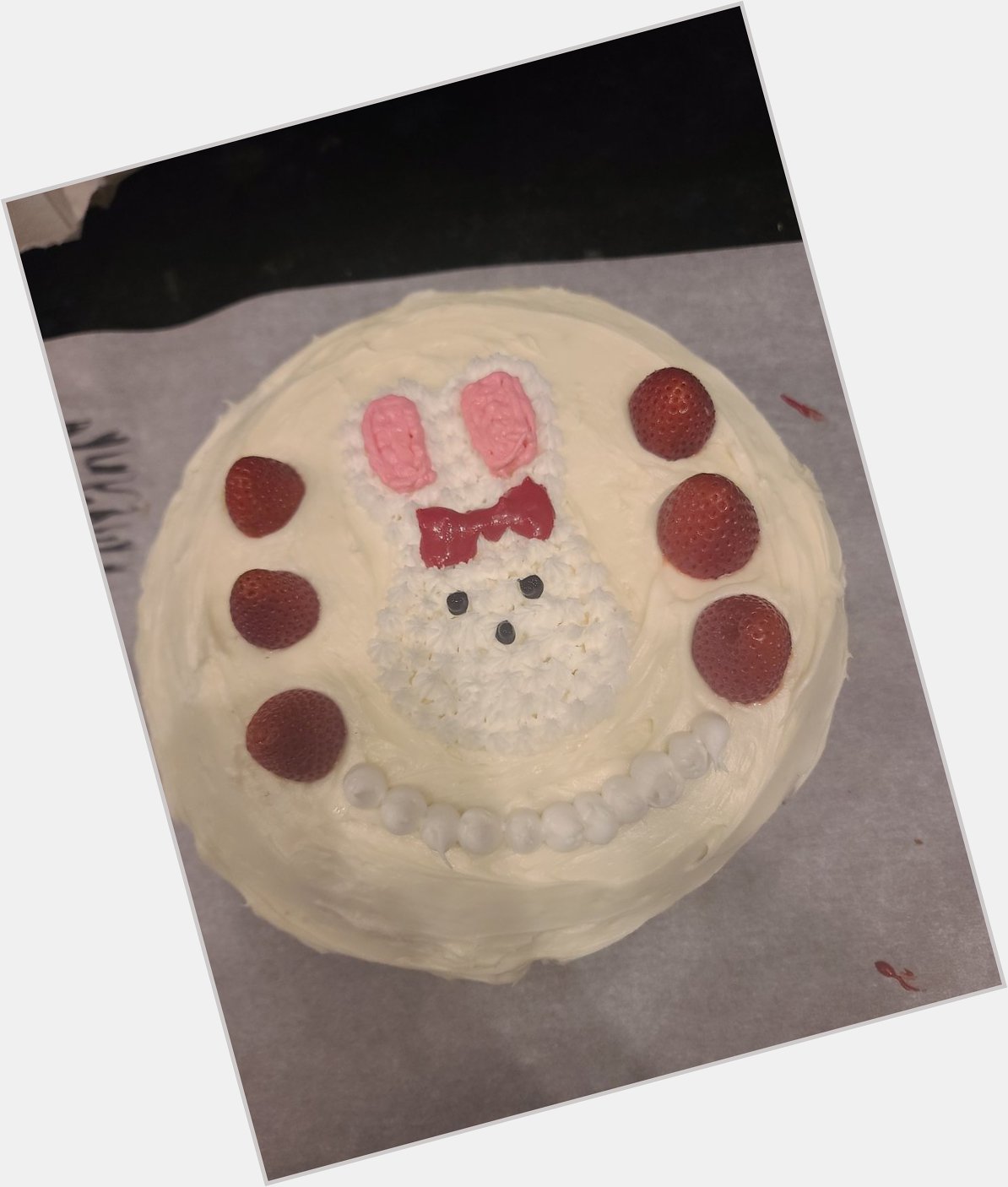 Happy Birthday Lauren Tom I made this rabbit shortcake for your birthday!! 