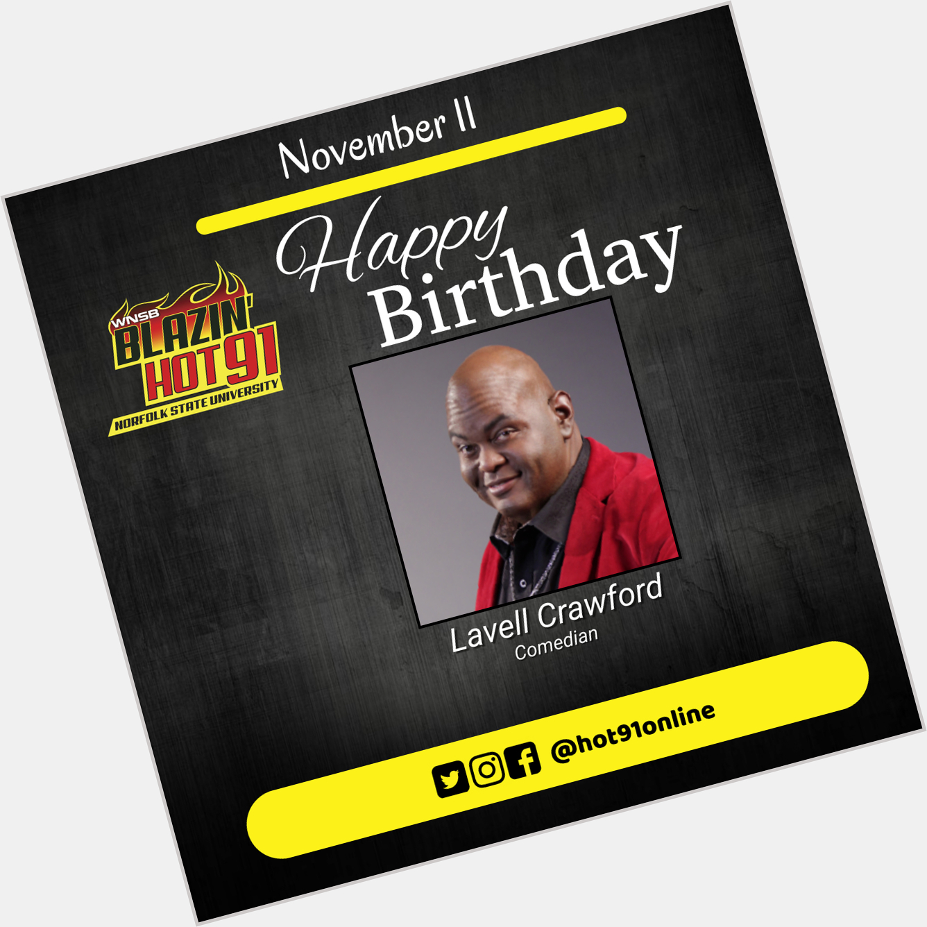 Happy Blazin\ Hot Birthday to Lavell Crawford   