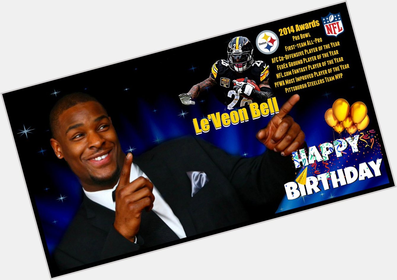Wishing Steelers MVP/Superstar/Icon/Amazing Le\Veon Bell a very Happy 23rd BDay!  