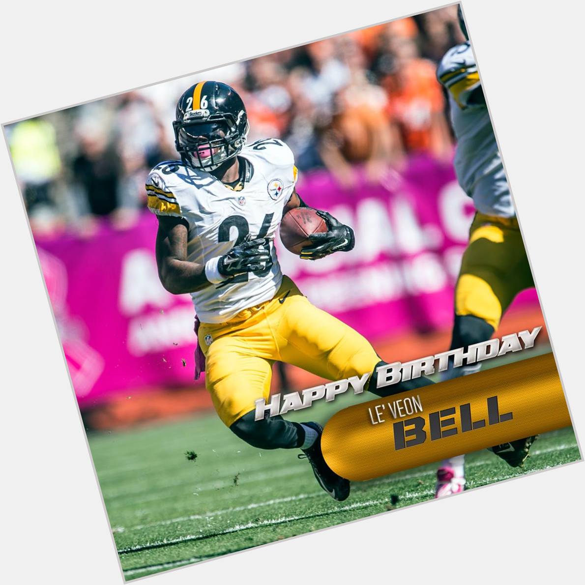 Happy Birthday to one of my favorite Spartans of all time, Le\Veon Bell!  (Credit: Steelers) 