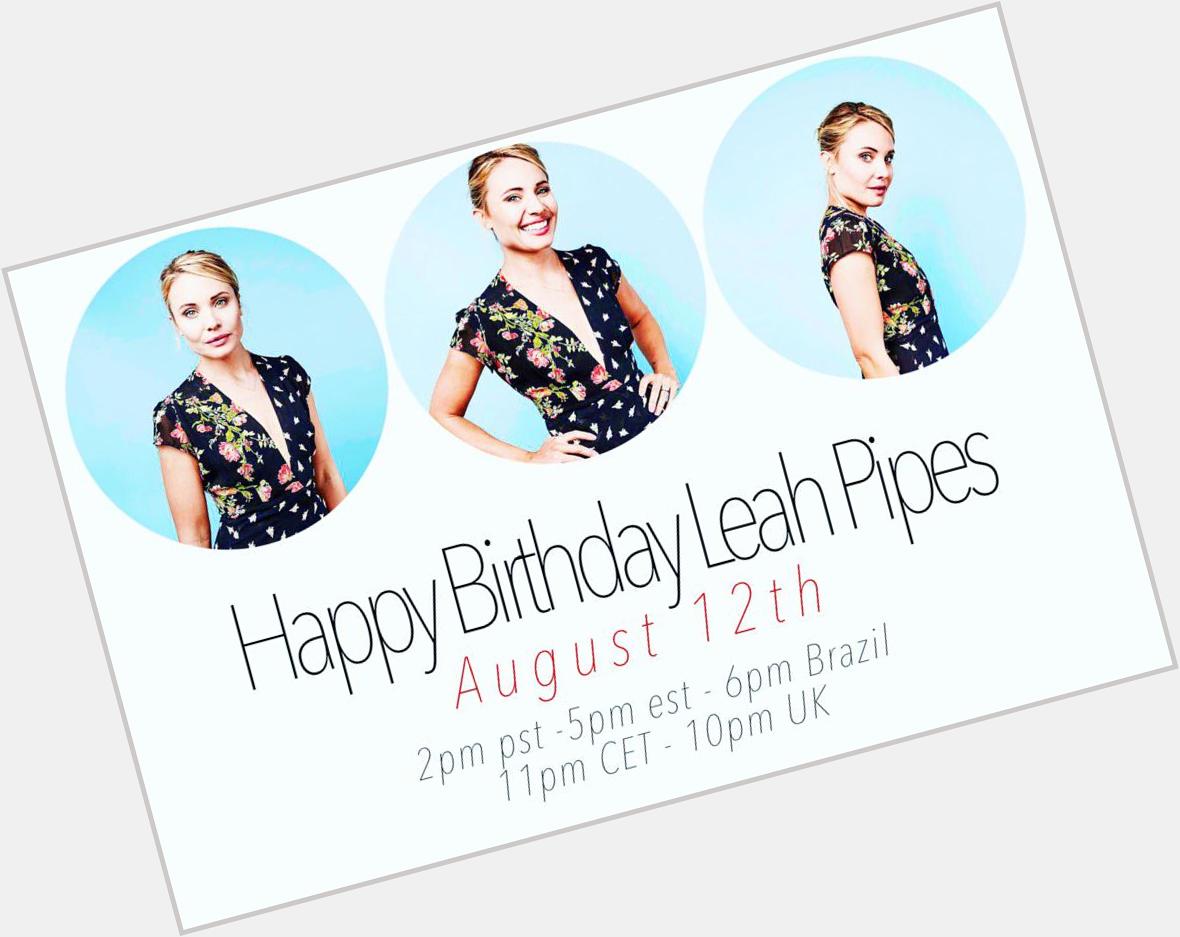 We\re celebrating Leah Pipes\ birthday TOMORROW!      TREND ALE Happy Birthday Leah Pipes
2PM PST / 5PM EST 