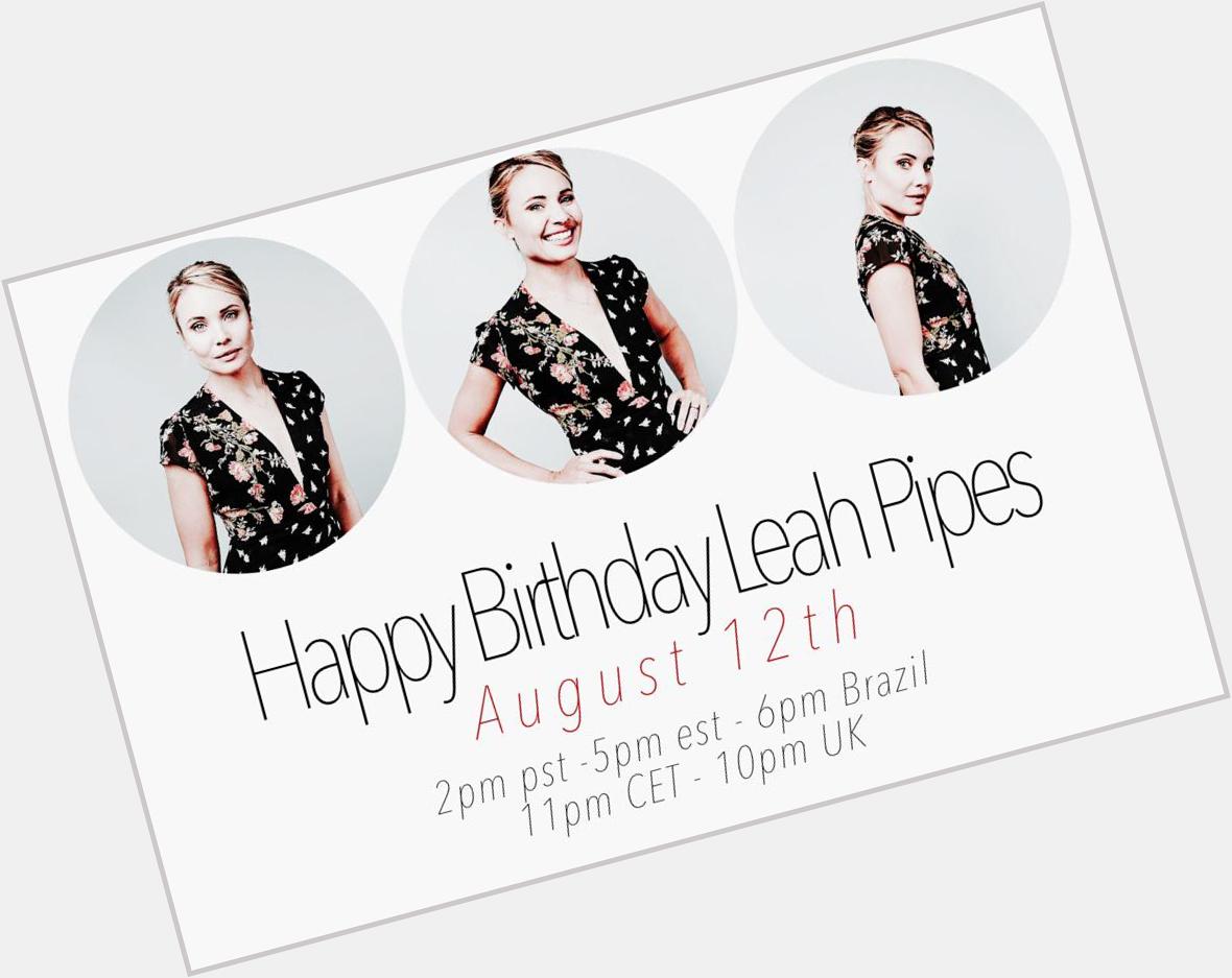 TODAYYYY  Happy Birthday Leah Pipes
Be ready!!! 