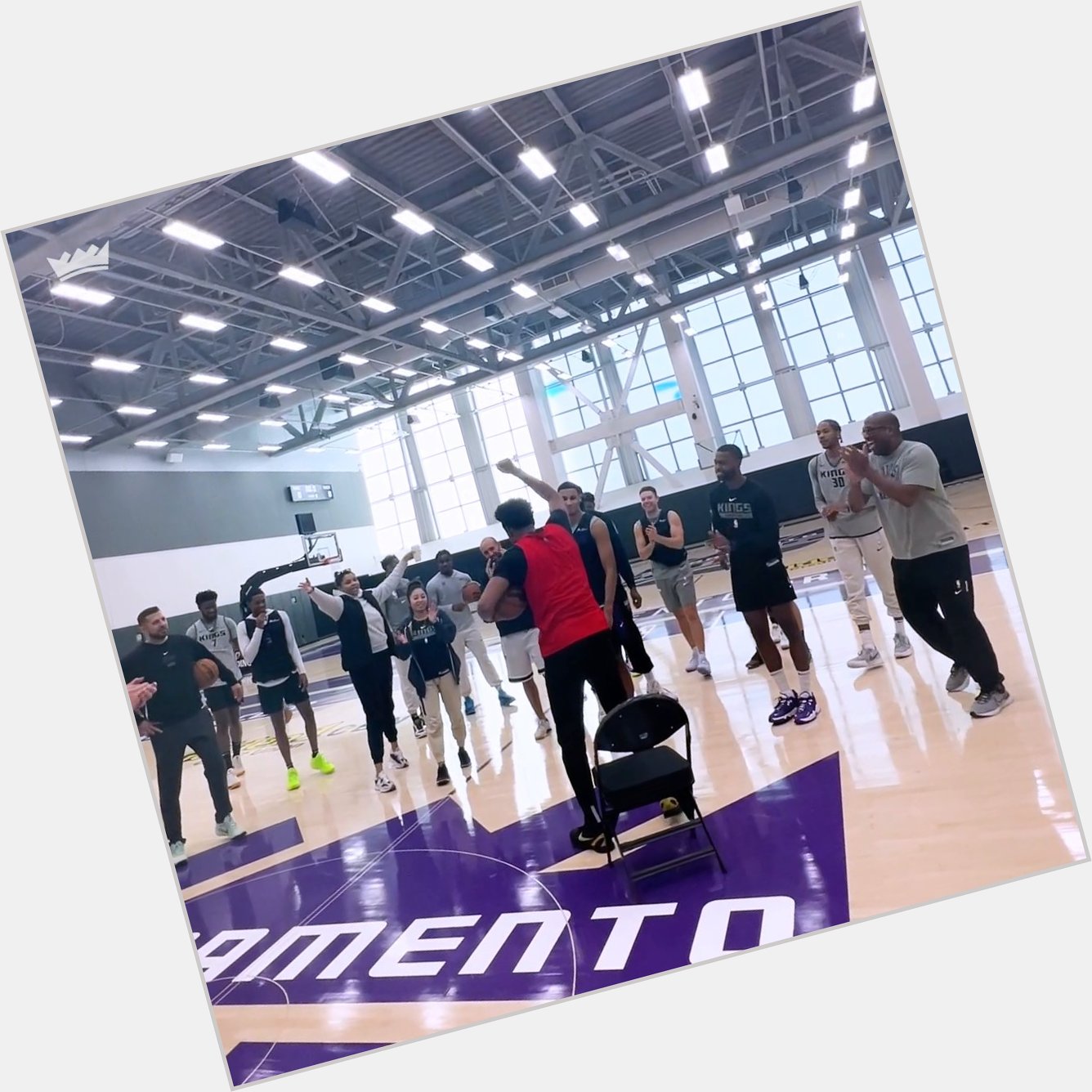 Wrapped up shootaround by wishing a happy birthday to assistant coach Leandro Barbosa  