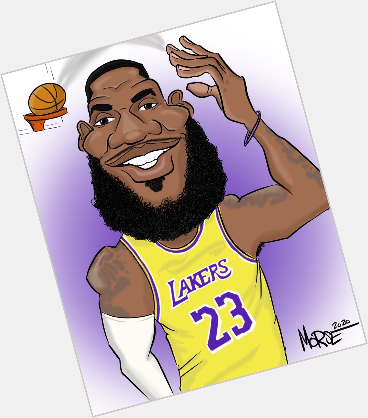 Happy birthday to Lebron James!  Hey, getting a caricature is easier than shooting a free throw!  Message me! 